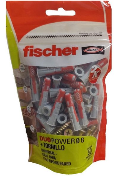 Kit Tornillos Y Tarugos Duopower Nº8 X 50 Unidades Fischer 1