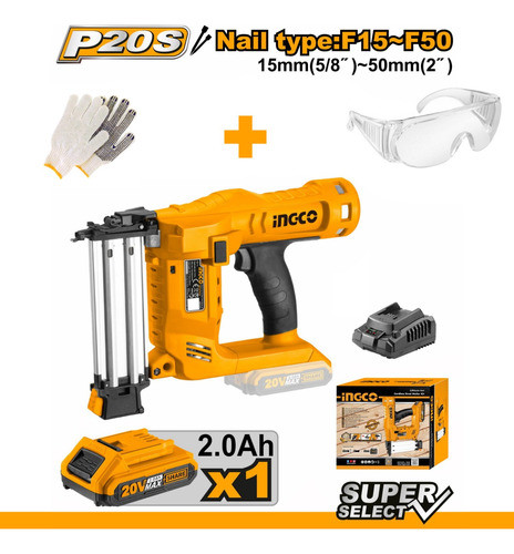 Clavadora 20v P20s Super Select Ingco Cbnli2016 0
