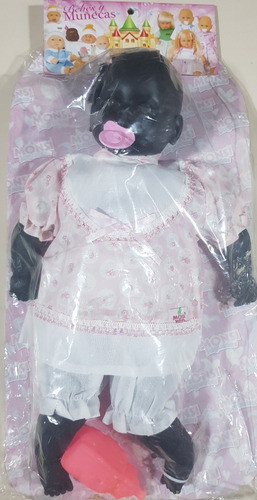 Bebote Negro Chupete Bebe Monsi Goma Tela Llora Casa Valente 1