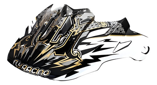 Pala Para Capacete Fly Racing Trophy Lite Black/white/silver 0