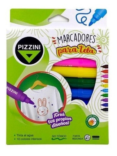 Marcador Pizzini Para Tela X 10 Colores Surtidos 0