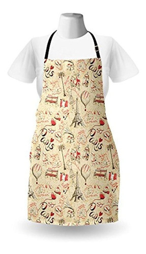 Delantal Parisino De Paris Frances Cultura Doodle Con Dirig 1
