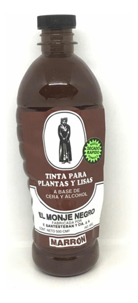 Tinta El Monje Negro Con Cera 500cc. Color Marrón 0