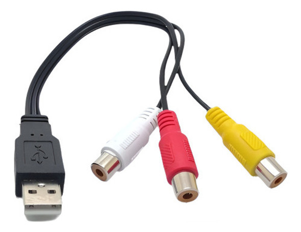 Usb Macho A 3 Rca Rgb Hembra Video Av A / V Cable Conversor 0 Usb Macho A 3 Rca Rgb Hembra Video Av A / V Cable Conversor 0