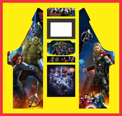Kit Adesivos Fliperama - Arcade Vingadores 0