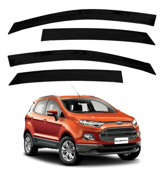 Calha De Chuva Fumê Slim Ecosport 2013 A 2017 4 Portas 0