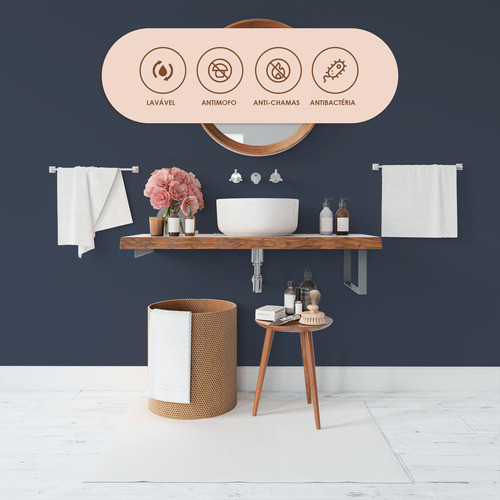 Papel De Parede Azul Petróleo Liso Sala Adesivo Lavável 10m 1
