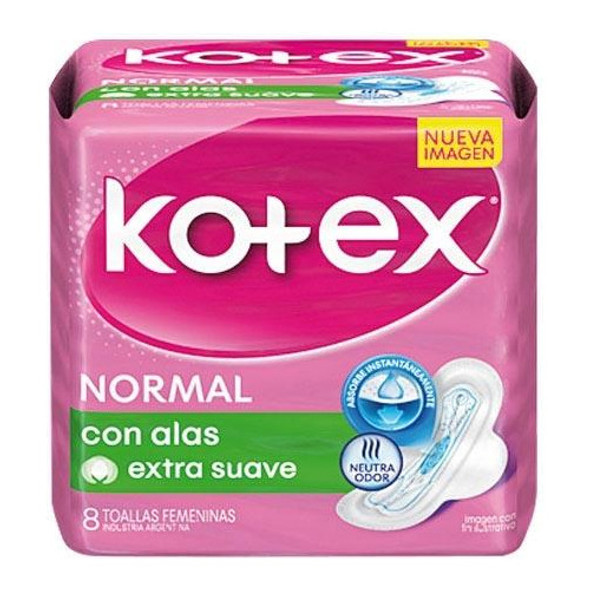 Toallitas Femeninas Kotex Normal Con Alas 8 Unidades 1 Toallitas Femeninas Kotex Normal Con Alas 8 Unidades 1