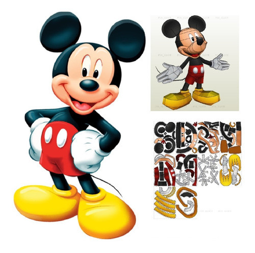 Mickey Mouse Figura   40 Cm Papercraft 0