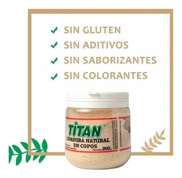 Combo X3 - Levadura Natural En Copos Titan 200g // Sin Tacc 1