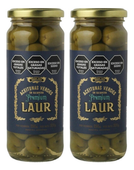Aceitunas Verdes Premium X320g X2 Uni Laur Zetta Bebidas 0