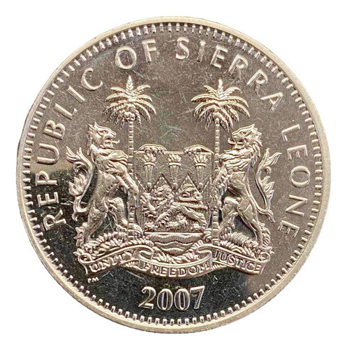 Sierra Leona - 1 Dólar - Año 2007 - Cebra - Km #327 1