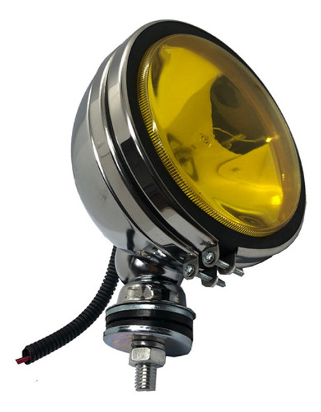 Faro Iodo Auxiliar Redondo 6  Metálico Cromado Ámbar 0
