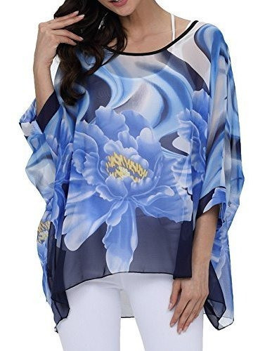 Chal De Gasa Para Mujer, Con Diseño Floral De Qunsia 0