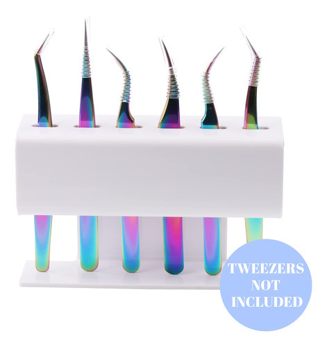Organizador De 6 Pinzas Para Lashista Blanco 1