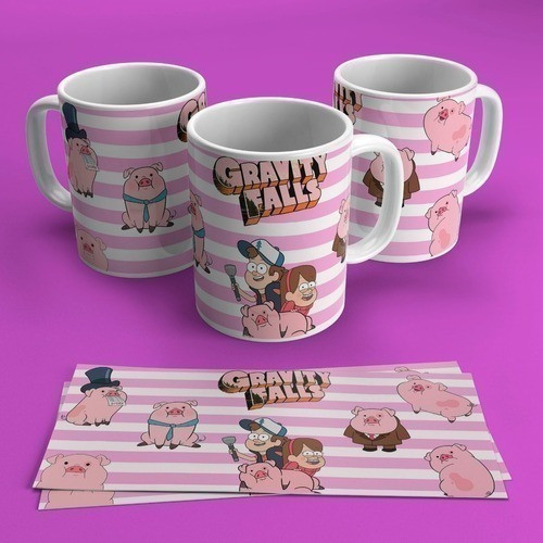Kit Plantillas Sublimación Tazas Infantil - Gravity Falls 0