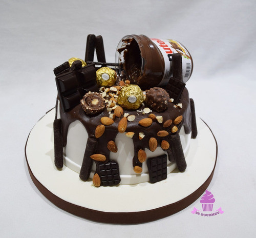 Torta Nutella Ferrero Rocher Chocolate Cubanitos Almendras 0
