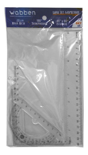 Set Geometría Regla Escolar Trasportador Escuadra Onlineweek 1