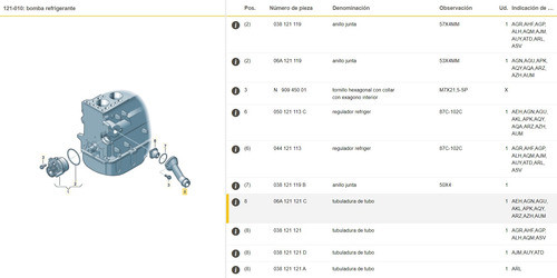 Codo De Termostato Vw Bora Golf Mk4 1.6 8v - 1.8 T - 2.0 8v 1
