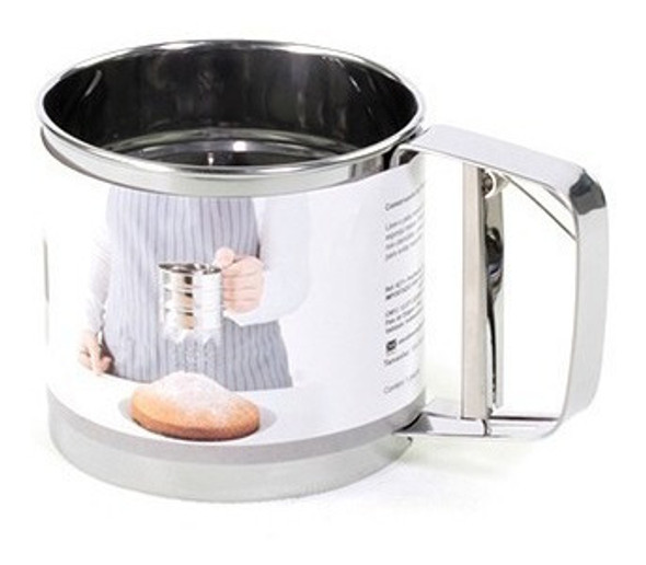 Kit Com 5 Caneca Polvilhador Peneirainox Manual Açúcar Farin 1