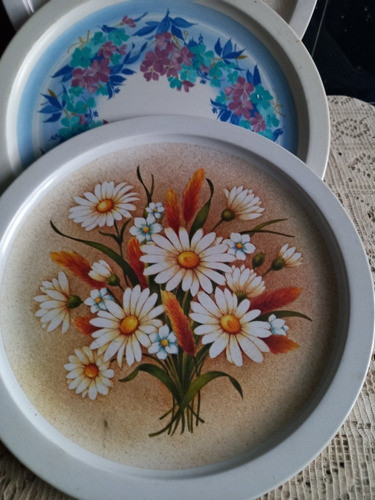 Muy Buenas Bandejas De Melamina Marca Mel Art De Los Años 70 1