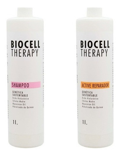 Shampoo + Active Reparador Biocell Therapy Exiline X 1 Litro 0