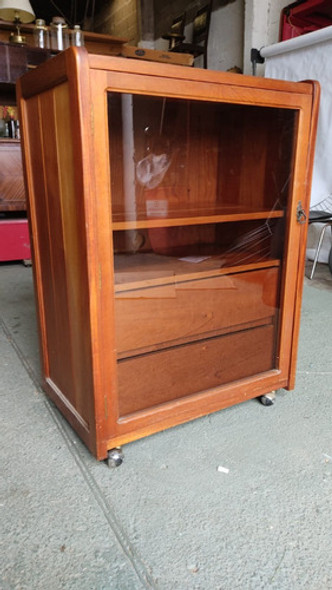 Antigua Vitrina Rack  Madera Mueble Maciza 0