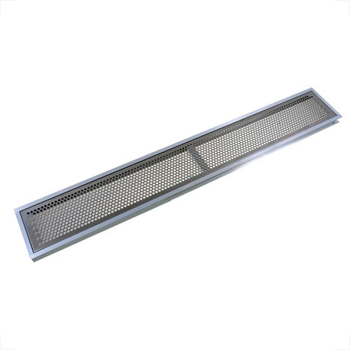 Ralo Grelha Pluvial Inox Perfurada Retangular 15x100cm 0