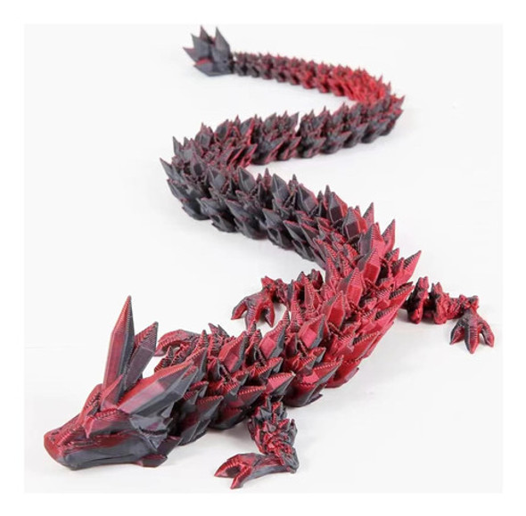 Huevo De Dragón Impreso En 3d Con Dragón Articulado Rojo Osc 1