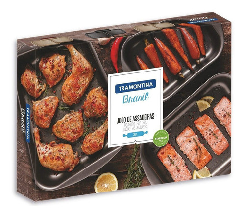 Juego De Fuente Rectangular Brasil, 3 Piezas Tramontina 1