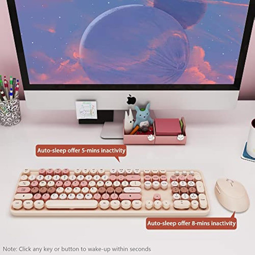 Wireless Keyboard And Mouse, Kootop Cute Keyboard 1