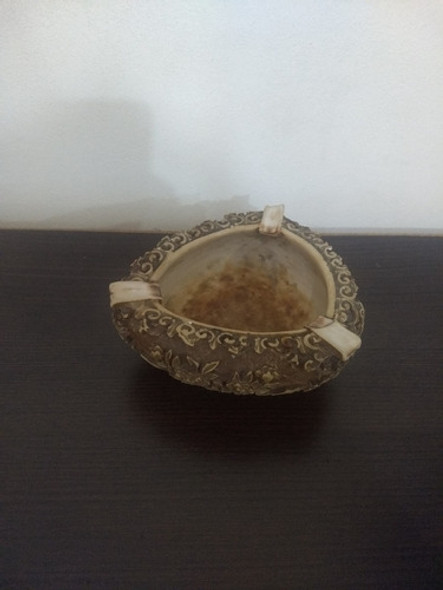Antiguo Cenicero Adorno Artesanal Antiguedad 0
