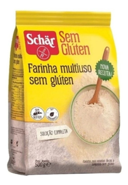 Kit C/3 Farinha Multiuso Sem Glúten 500g Schar 0 Kit C/3 Farinha Multiuso Sem Glúten 500g Schar 0