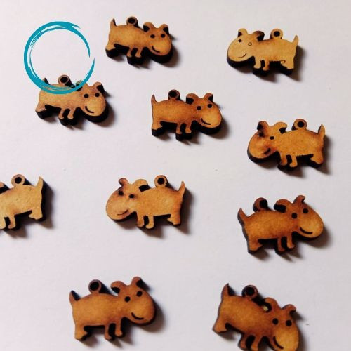 Dijes Perrito Fibrofacil Mdf 5cm X 15 Unidades 0