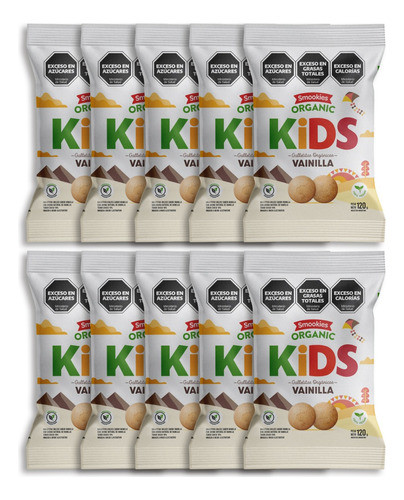 Smookies Kids Orgánicas 16 Unidades 120gr Sabor Vainilla 0