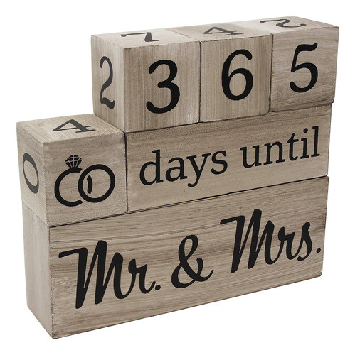 Cuenta Regresiva En Bloques Madera Boda 0