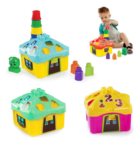 Brinquedo Educativo Casinha De Atividades Para Bebês 10 Pçs 0