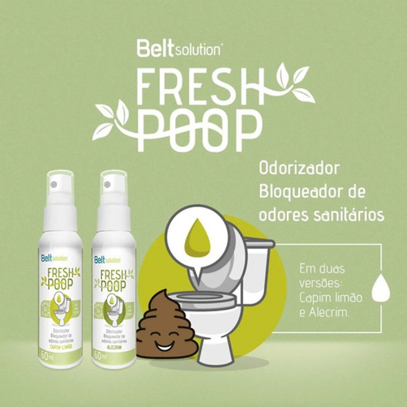 Belt Fresh - Fresh Poop Capim Limão 60ml Bloqueador De Odor 1