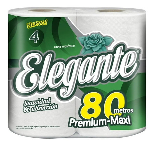 Papel Higiénico Elegante 80 Metros Premium X 40 Rollos 0