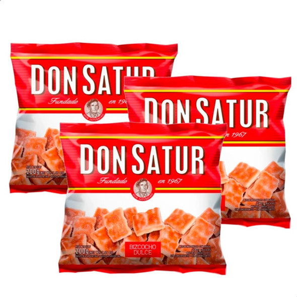 Galletitas Bizcocho Don Satur Dulce Galletas - Pack X3 Unid 1