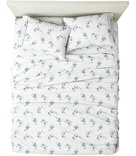 Linen Market Premium Rose Bunch Juego De Sábanas De Franela 1