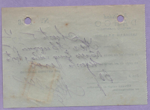 Antiguo Recibo De Publicidad Darco Con Sello Fiscal 1