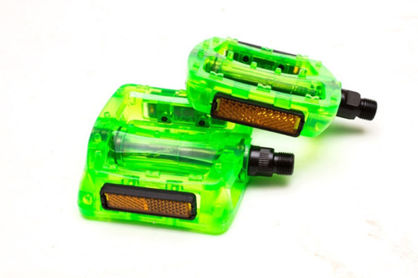 Pedales Neco Verdes Semitransparentes  ¡linea Pro Bmx! 1