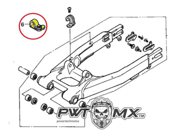 Soporte Guia Flexible De Fren Trasero Honda Xr 650 R 00 - 07 1