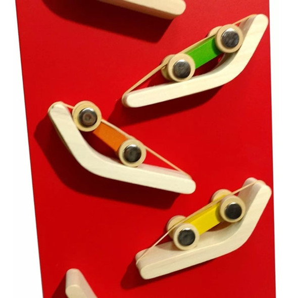 Pista Rampa Bajada De Autos Madera Didáctica Motricida Fina 1