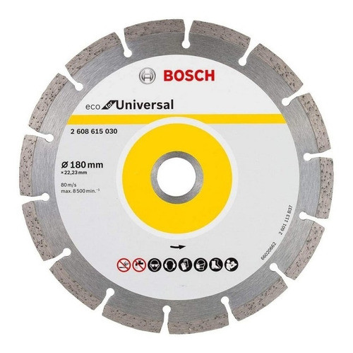 Disco Diamantado Segmentado 180mm Bosch Para Hormigón Piedra 0