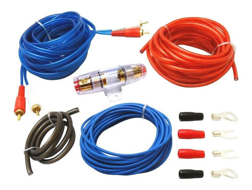 Kit Cables Instalacion Potencia 8 Gauge Hasta 1500w Maverick 1