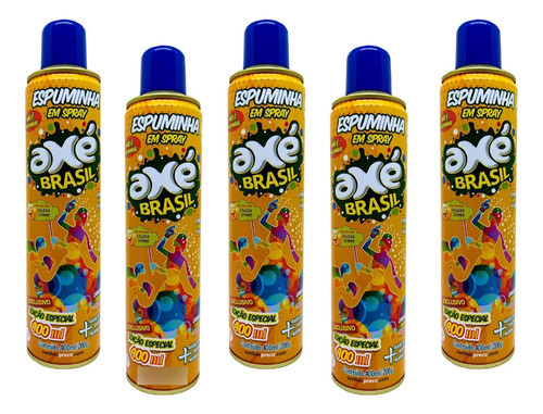 Kit 5 Espuma De Carnaval Neve Branca 400ml 0