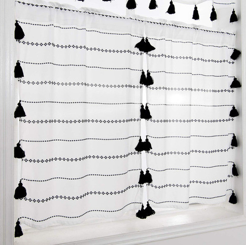 Yokii Cortinas De Cocina Transparentes Bohemias De 36 Pulgad 0