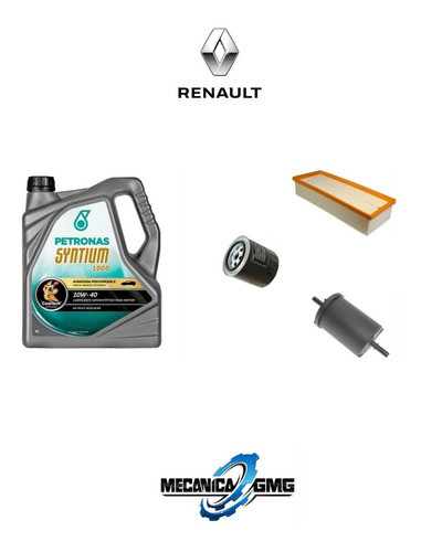 Cambio De Aceite Renault Clio 1.6 Scan + 3 Filtros + Revis 0